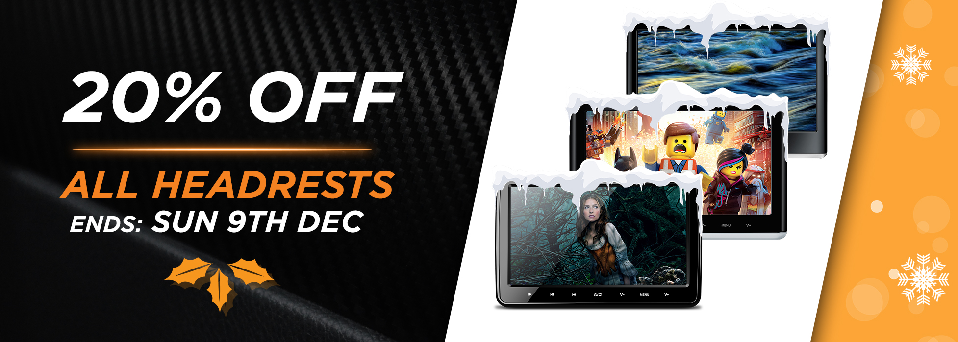 20% off all headrests banner