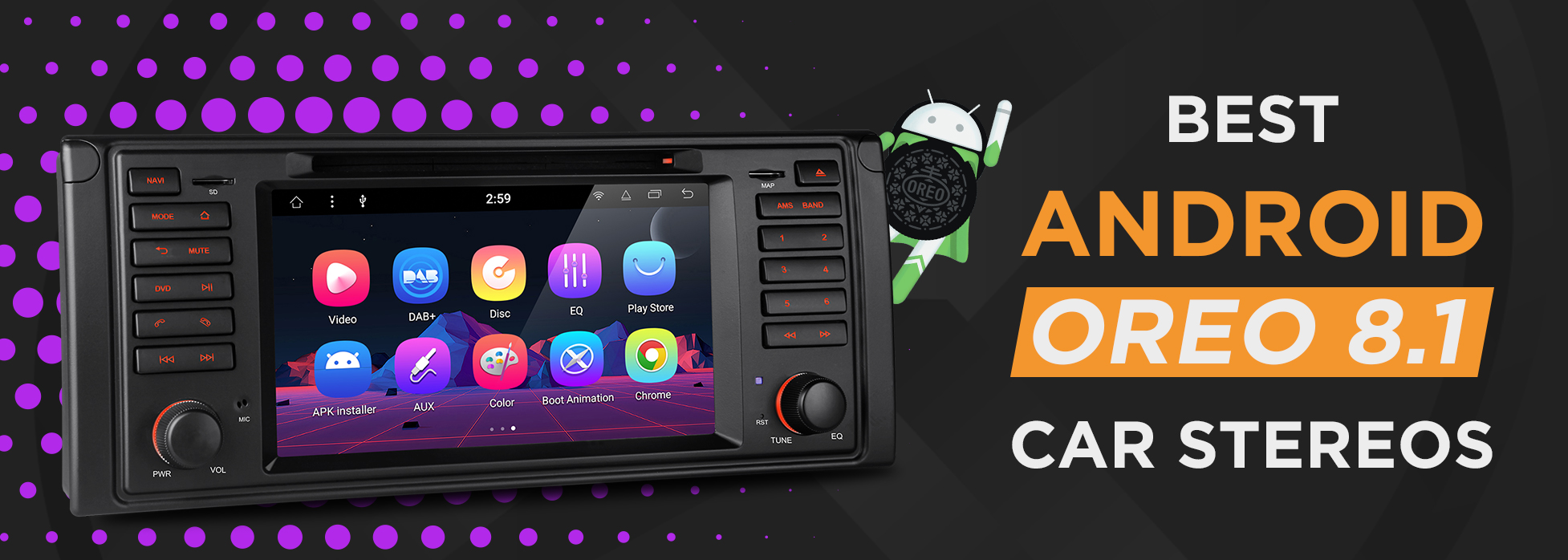 best android oreo 8.1 car stereos banner